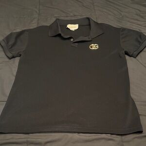 Gucci Black Polo with Gold GG Emblem